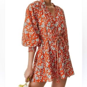 Alice + Olivia Orange Floral Dress